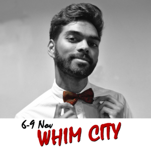 Dylan's Profile photo for Whim City. Looking dashing, adjusting his bowtie